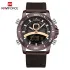 NAVIFORCE NF9181 Watches Men Leather Sports Male Clock Digital Quartz Military Man LED Wristwatch